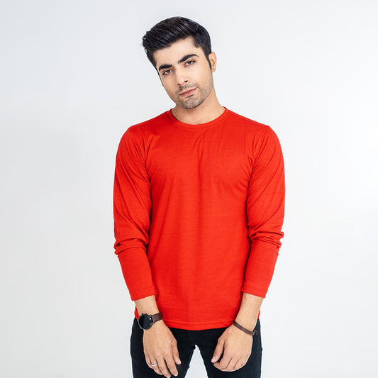 Basic Red Full Sleeve Tee