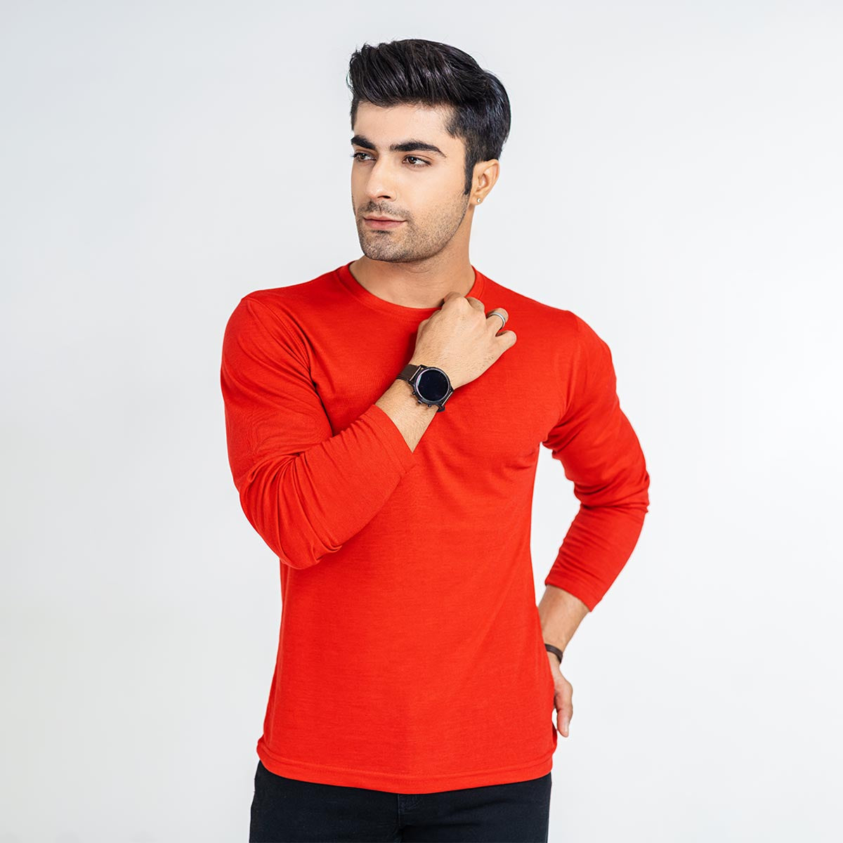 Basic Red Full Sleeve Tee