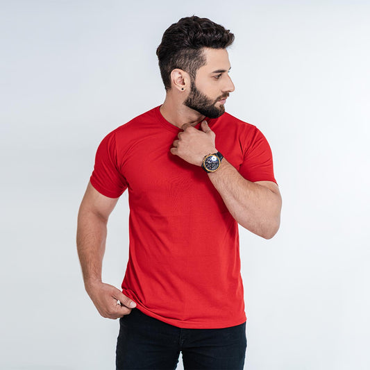 Basic Red Half Sleeve Tee