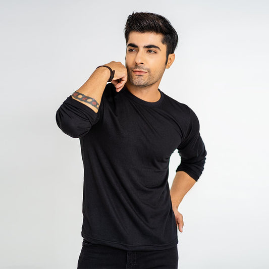 Basic Black Full Sleeve Tee