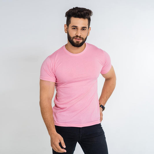 Basic Pink Half Sleeve Tee