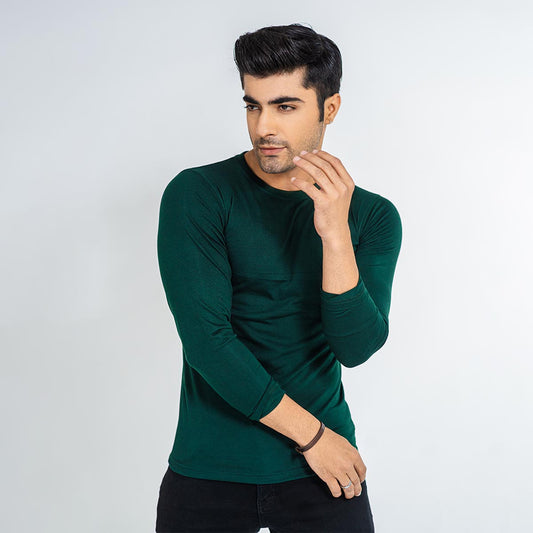 Basic Army Green Full Sleeve Tee