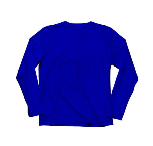 Women's Basic Royal Blue Long Sleeve Relaxed Tee