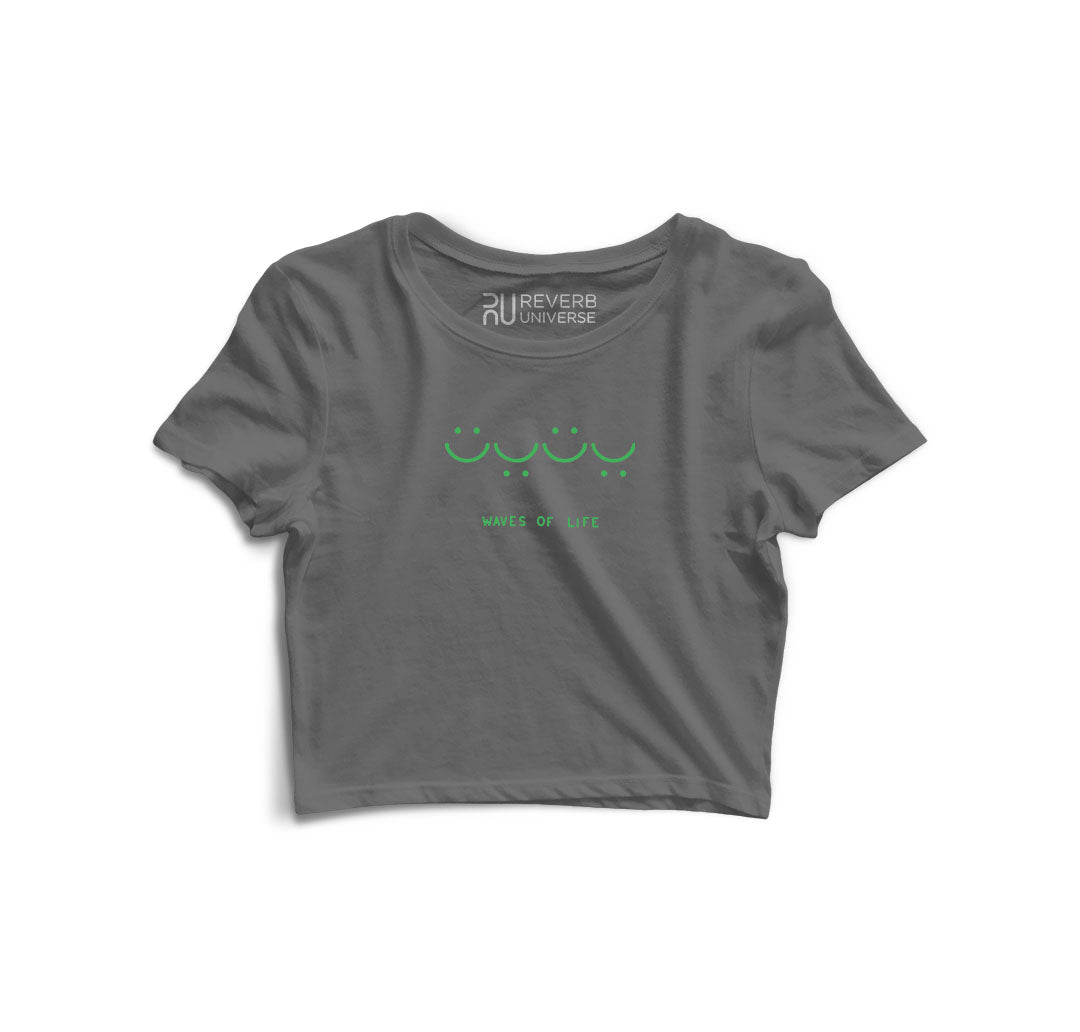 Waves Of Life Graphic Crop Top