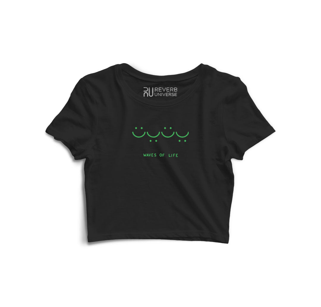 Waves Of Life Graphic Crop Top