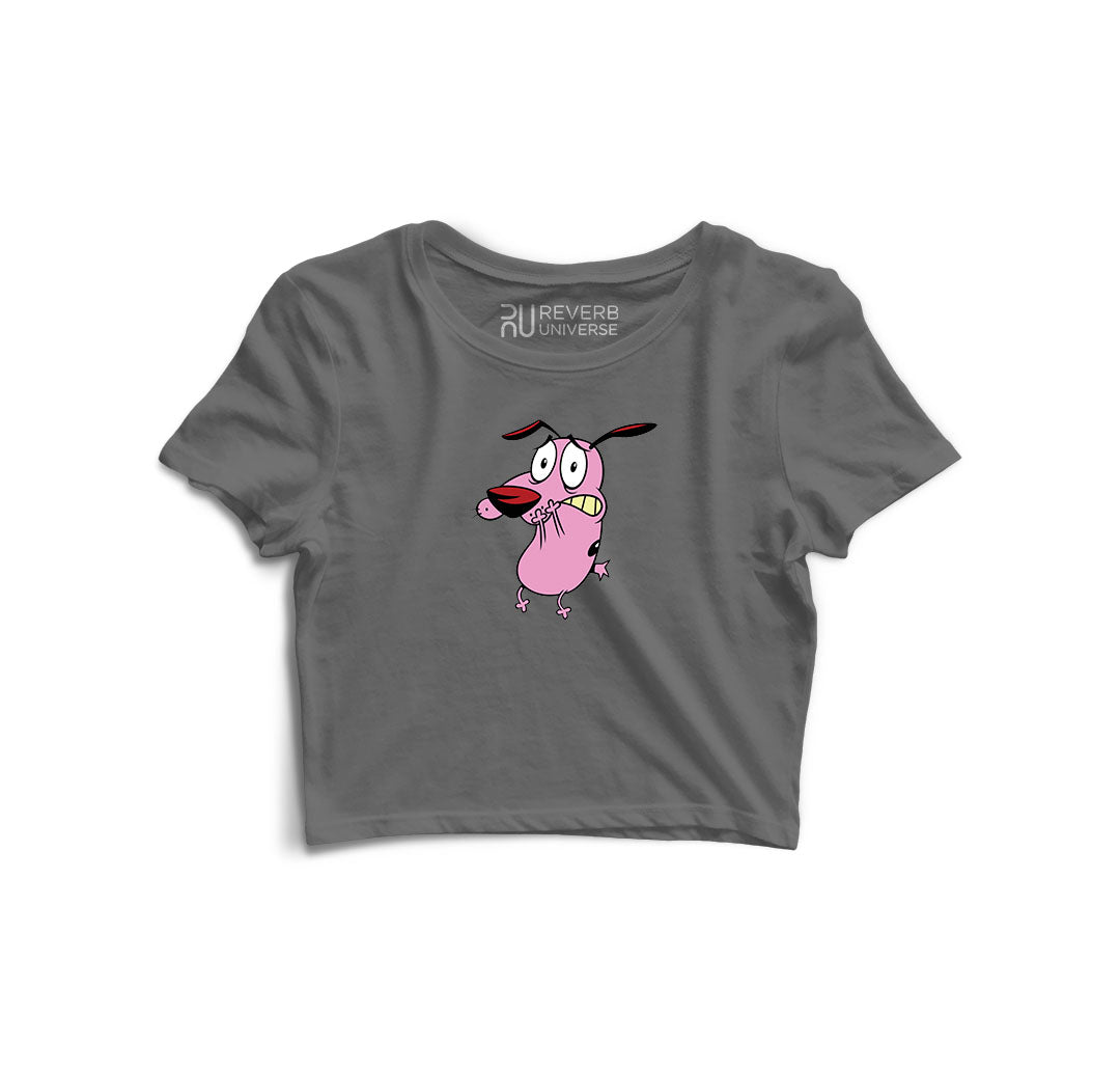 Courage The Cowardly Dog Graphic Crop Top