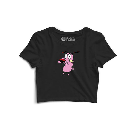 Courage The Cowardly Dog Graphic Crop Top