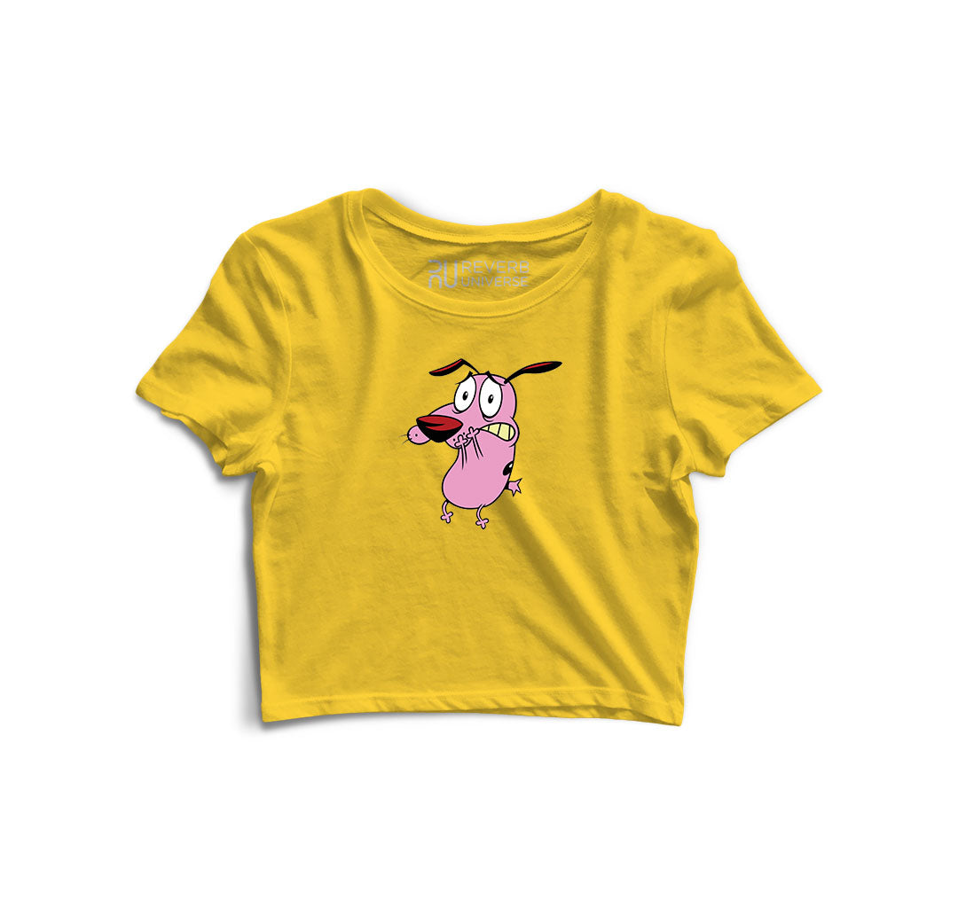 Courage The Cowardly Dog Graphic Crop Top