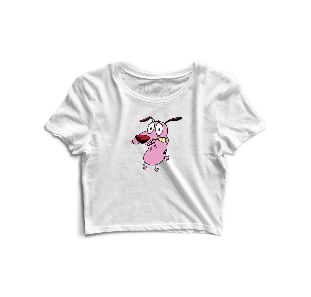 Courage The Cowardly Dog Graphic Crop Top