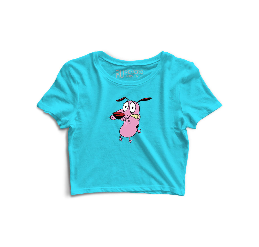 Courage The Cowardly Dog Graphic Crop Top
