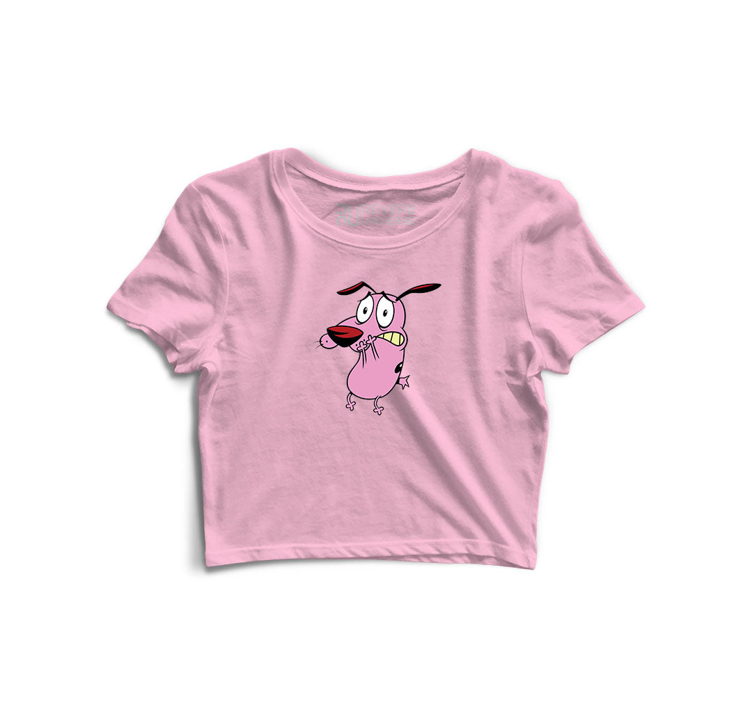 Courage The Cowardly Dog Graphic Crop Top