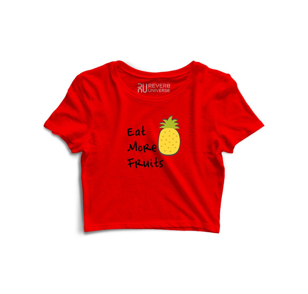 Eat More Fruits Graphic Crop Top