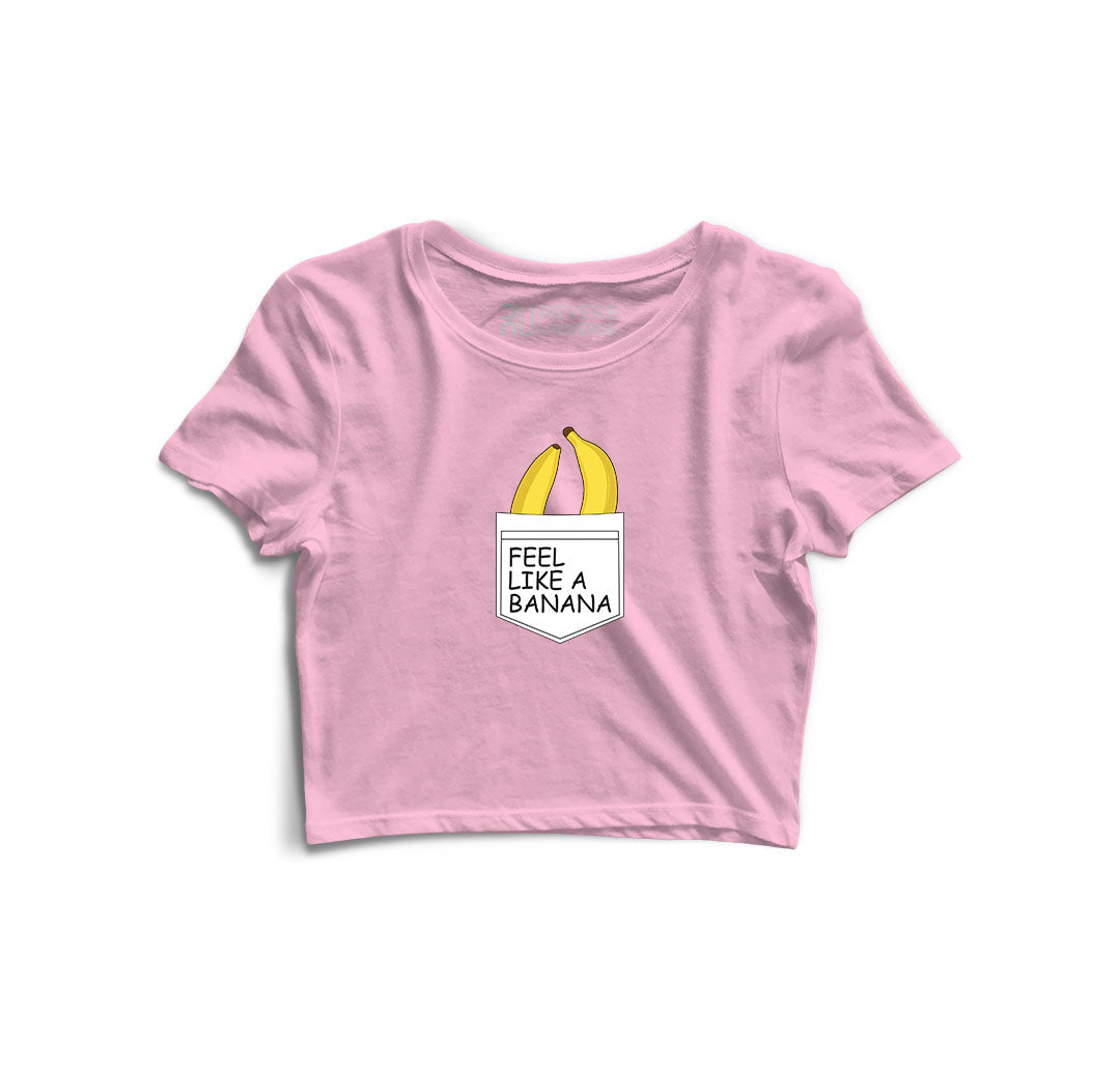 Feel Like Banana Graphic Crop Top
