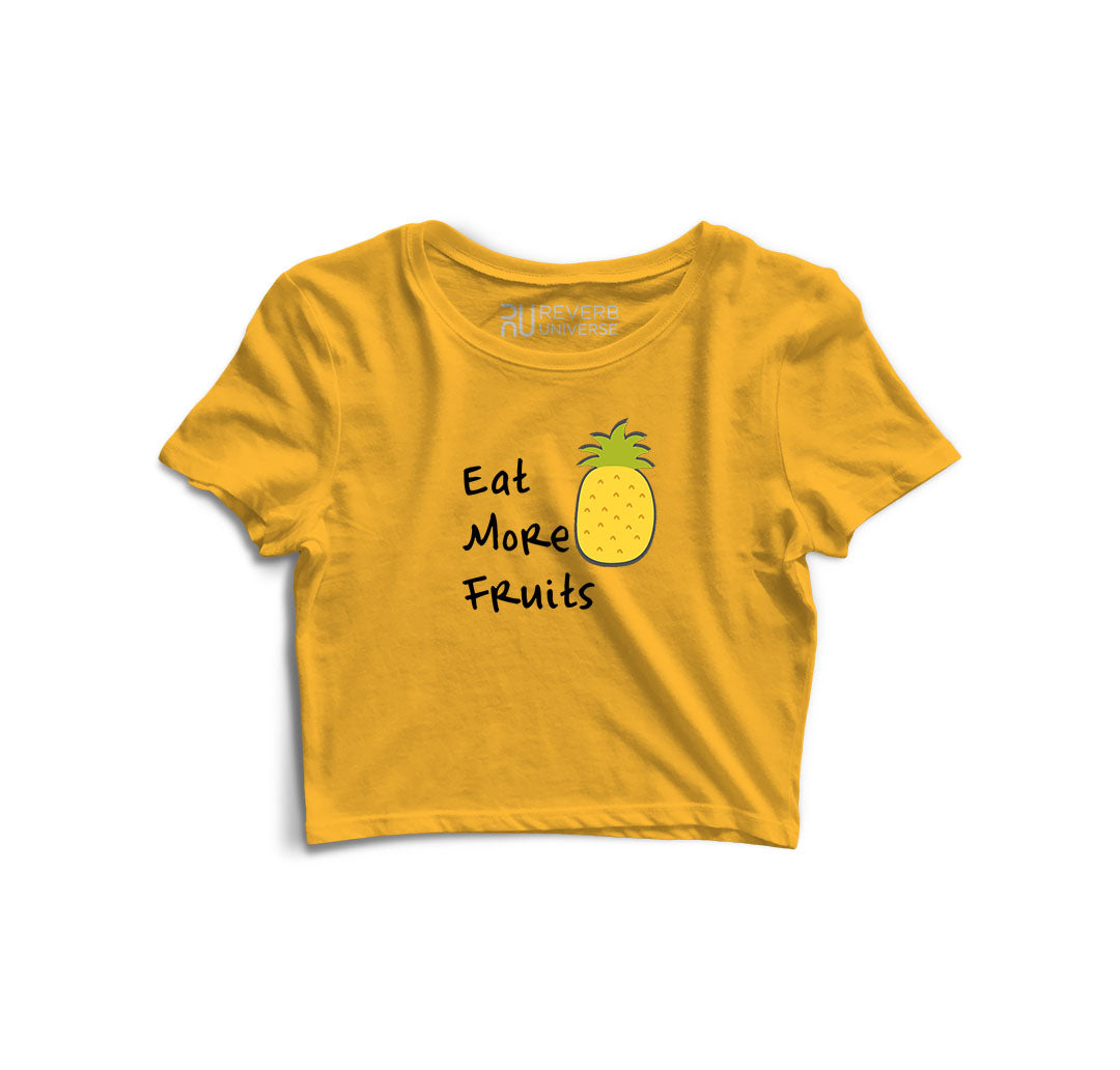 Eat More Fruits Graphic Crop Top