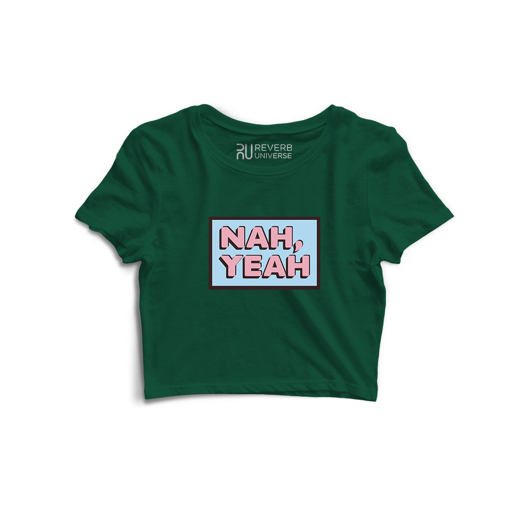 NAH YEAH Graphic Crop Top