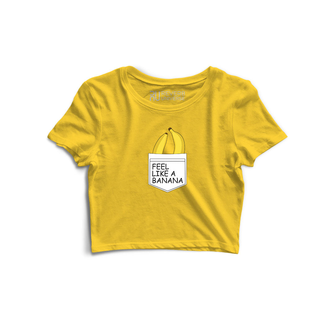 Feel Like Banana Graphic Crop Top