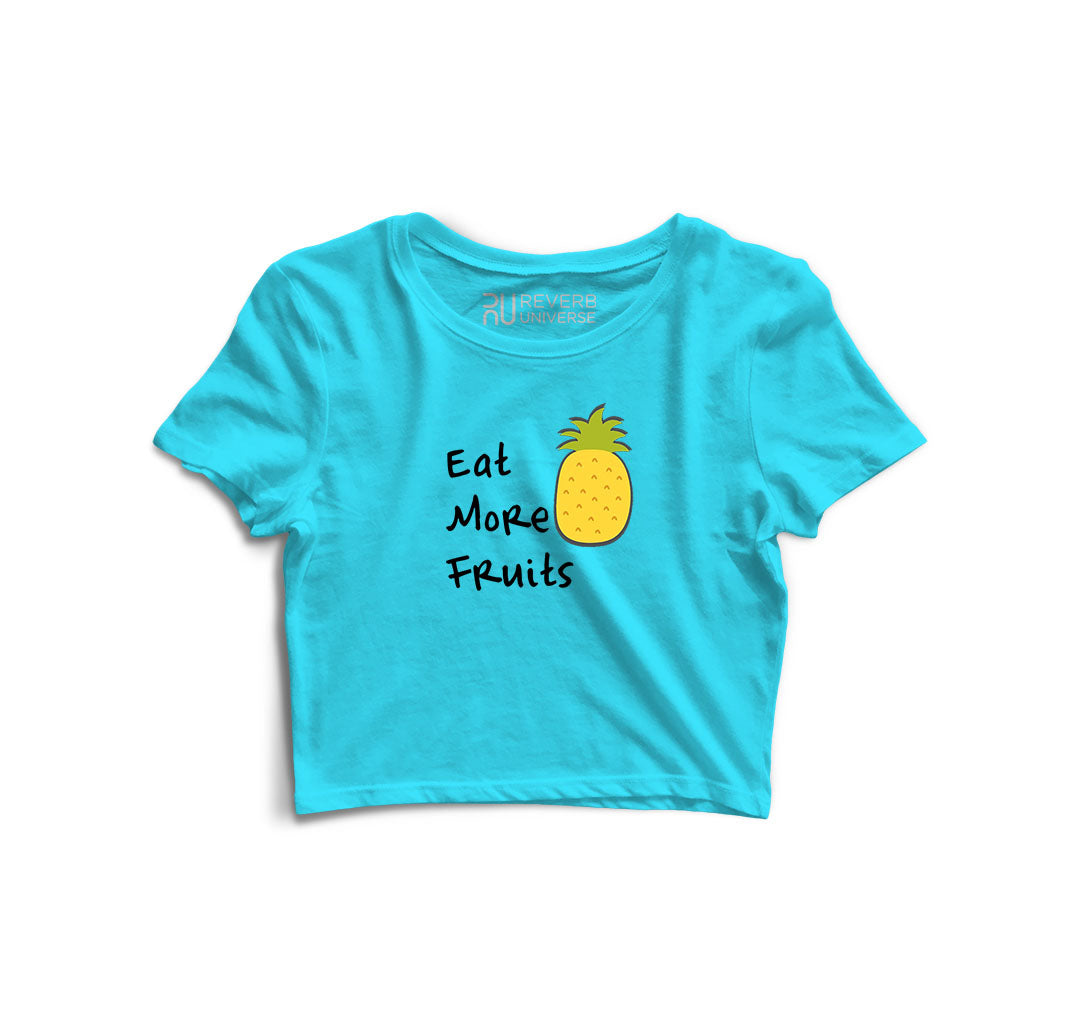 Eat More Fruits Graphic Crop Top