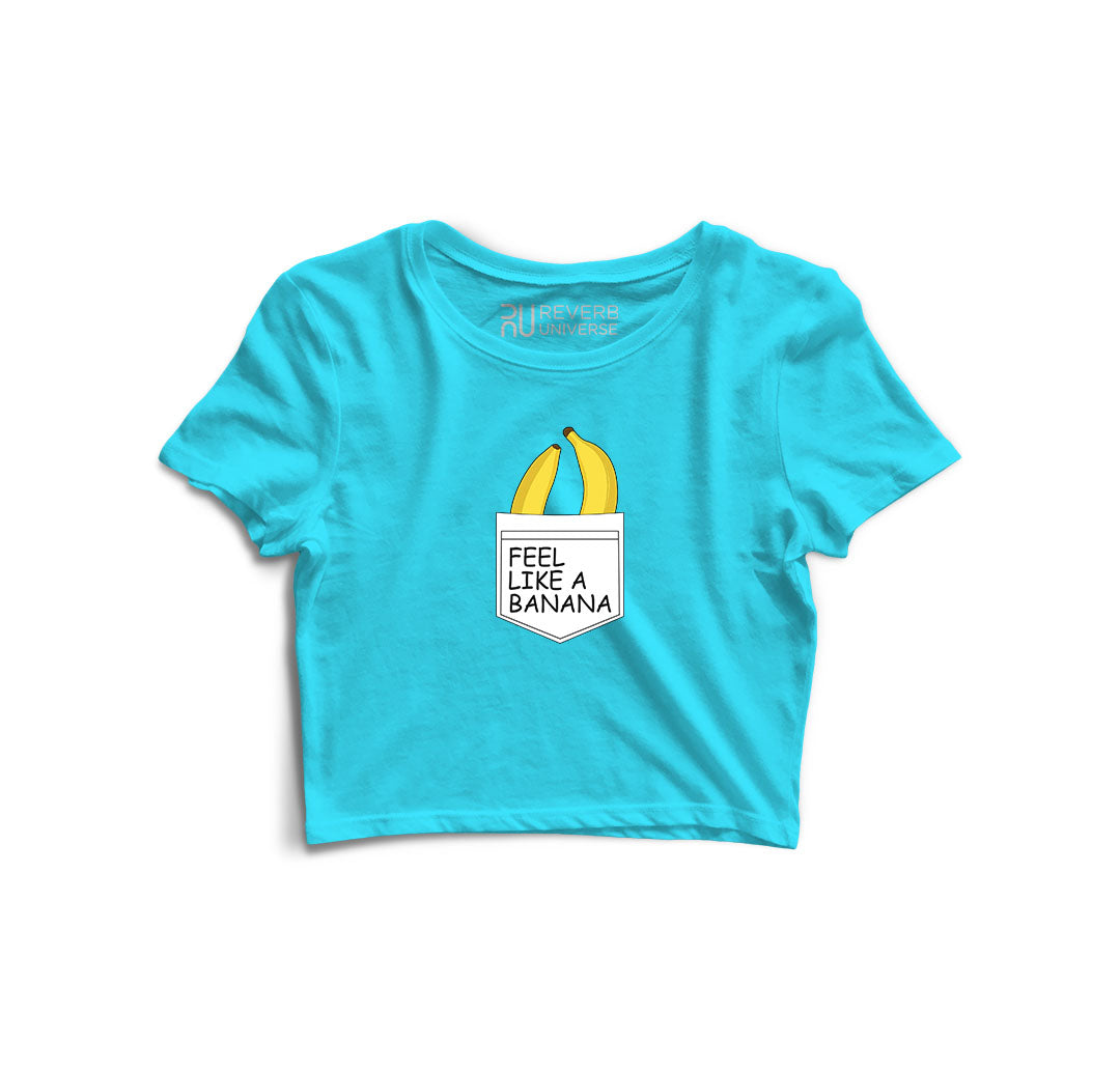 Feel Like Banana Graphic Crop Top