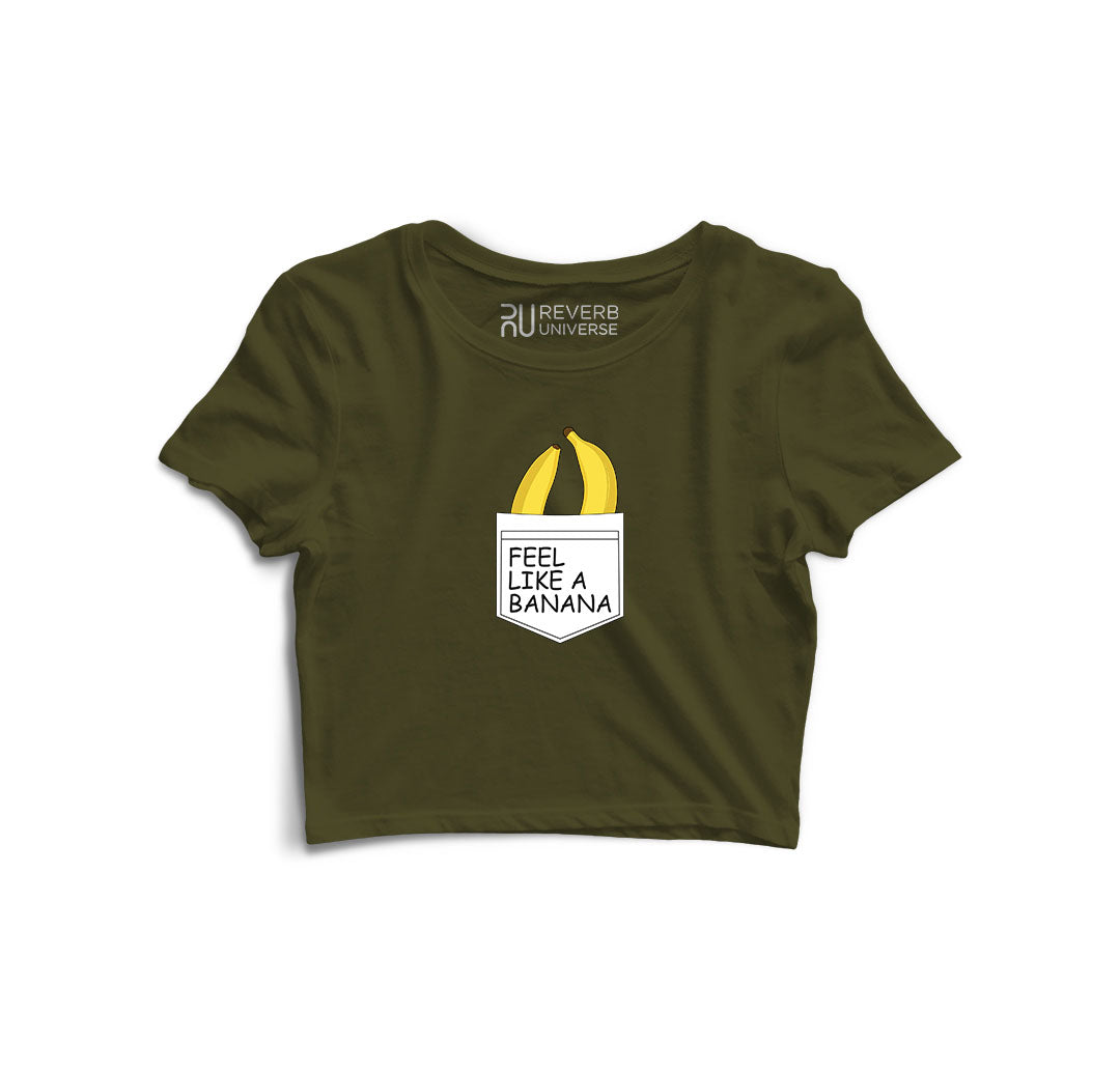 Feel Like Banana Graphic Crop Top
