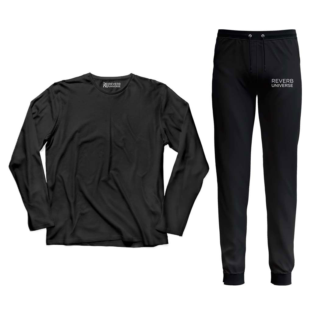 Black Tracksuit Full Sleeve Tee