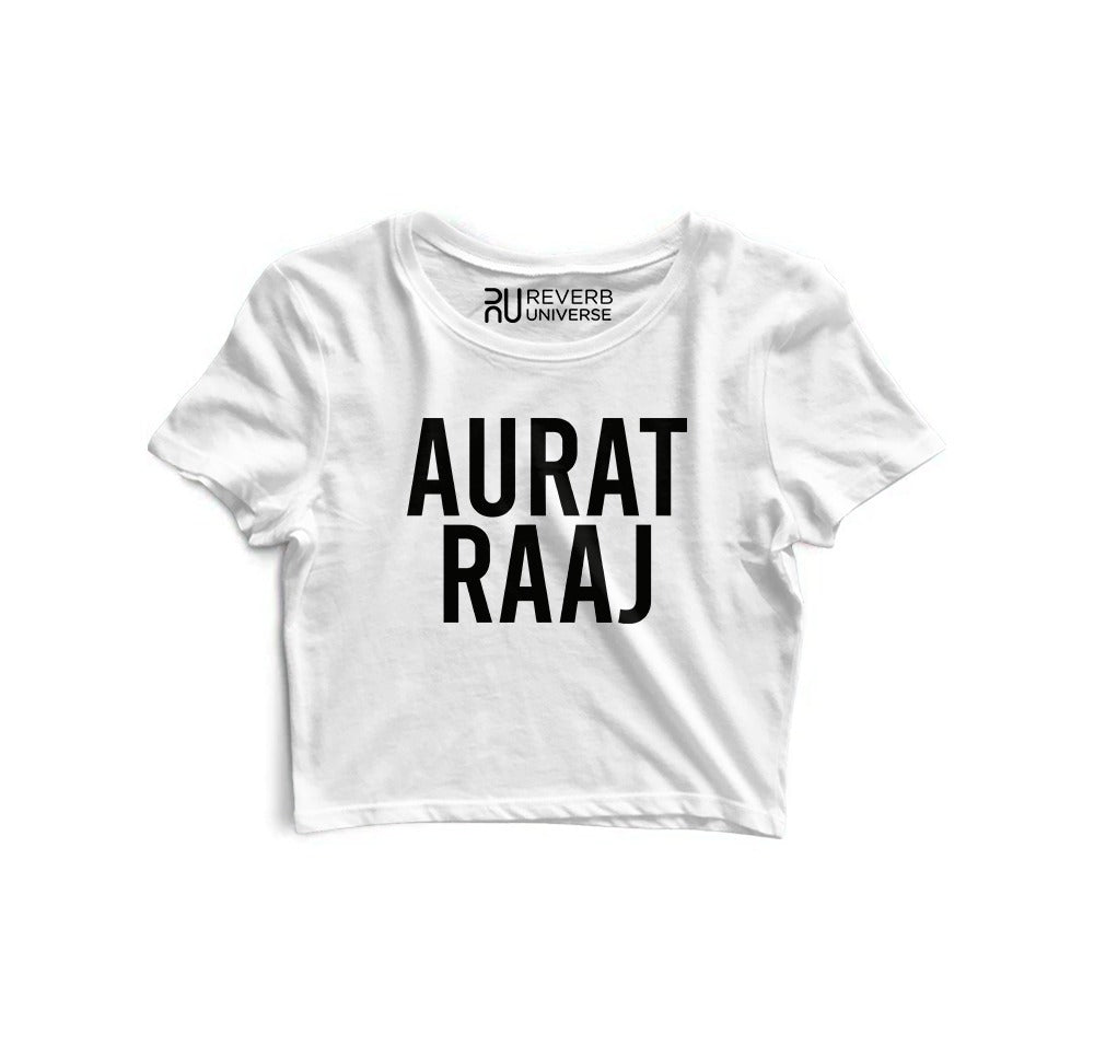 Aurat Raaj Graphic Crop Top