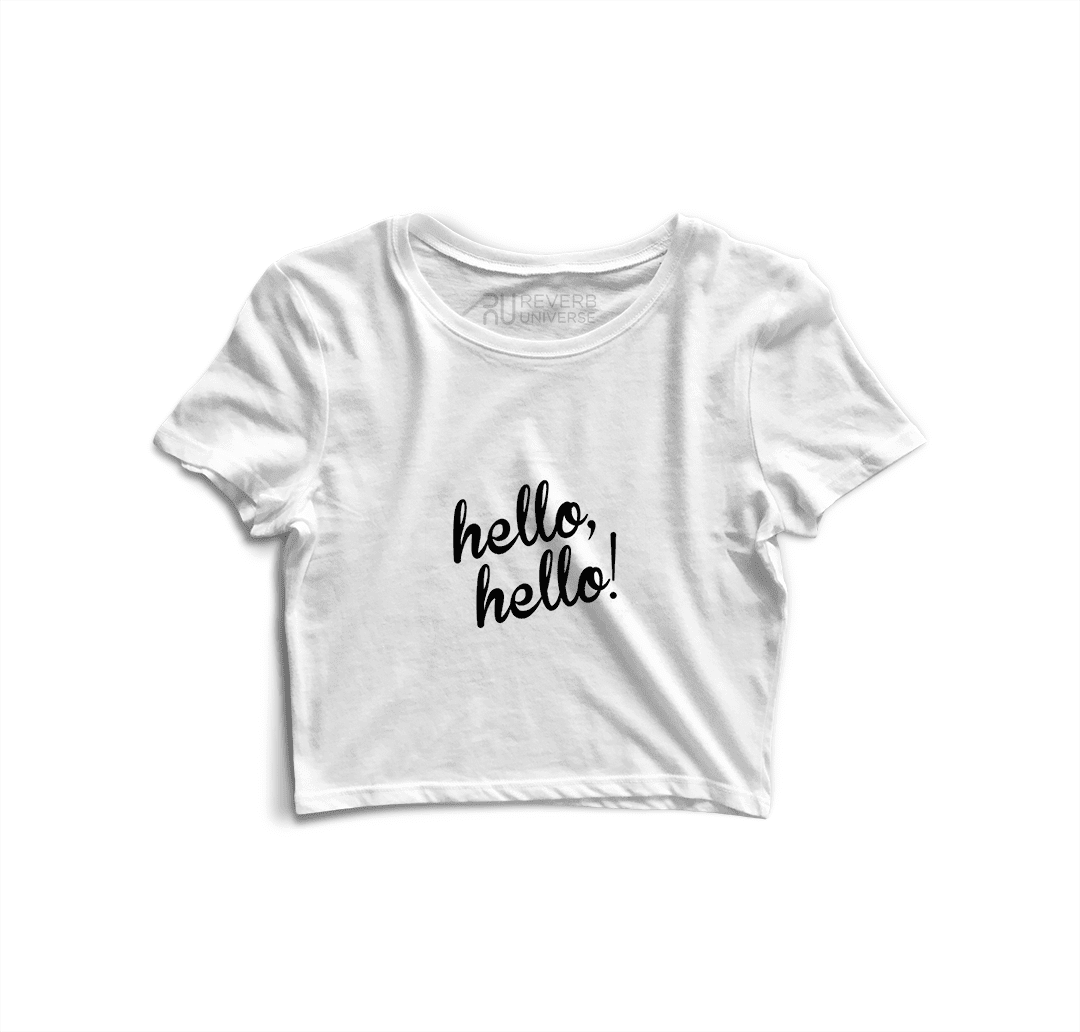 Hello Hello Graphic Crop Top