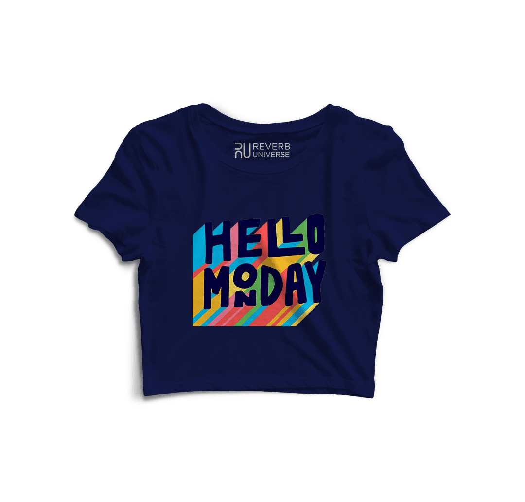 Hello Monday Graphic Crop Top