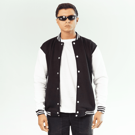 Black Unisex Varsity Jacket