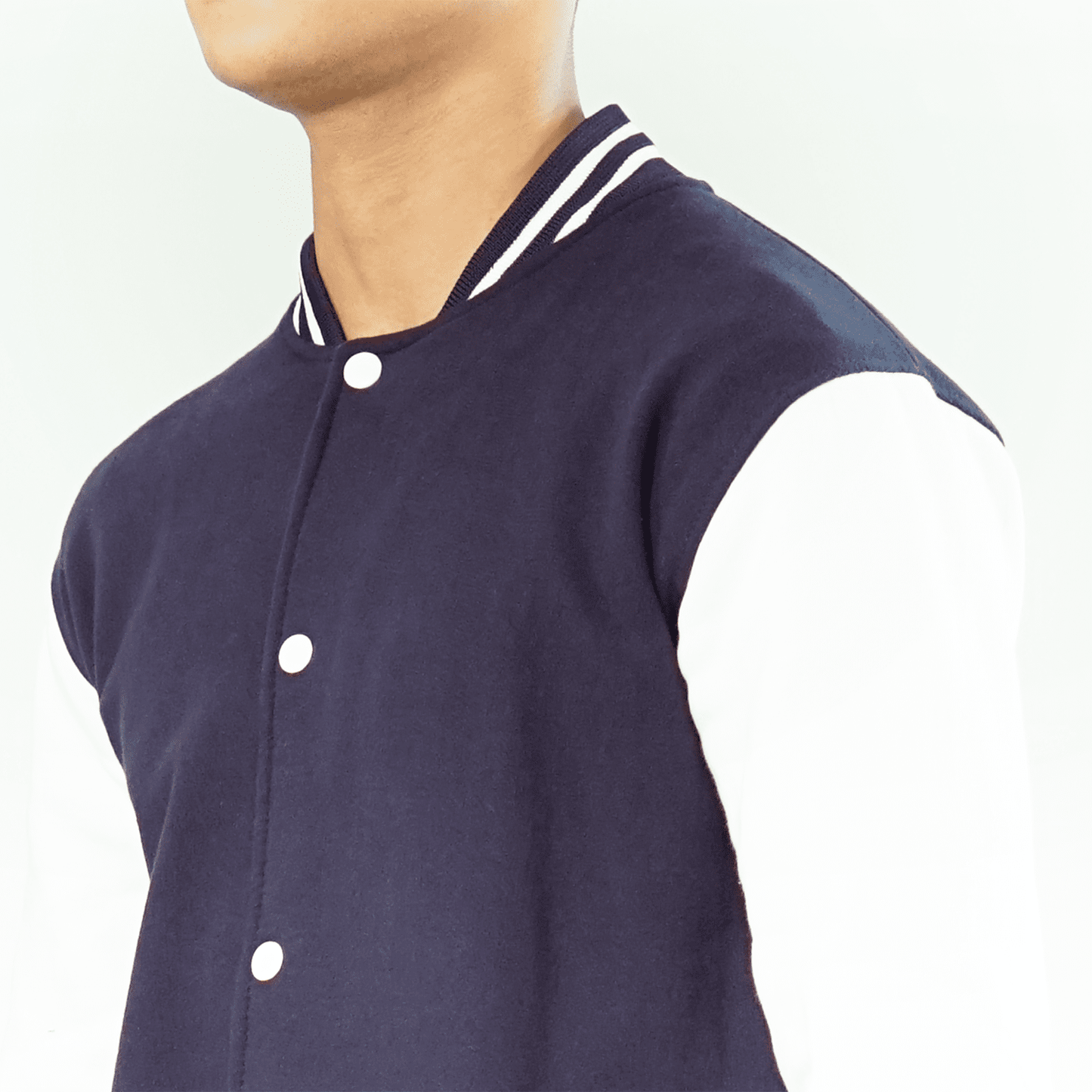Navy Blue Unisex Varsity Jacket