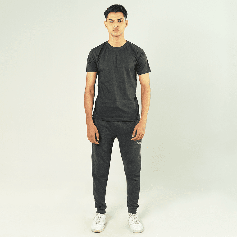 Charcoal Tracksuit Half Sleeve Tee