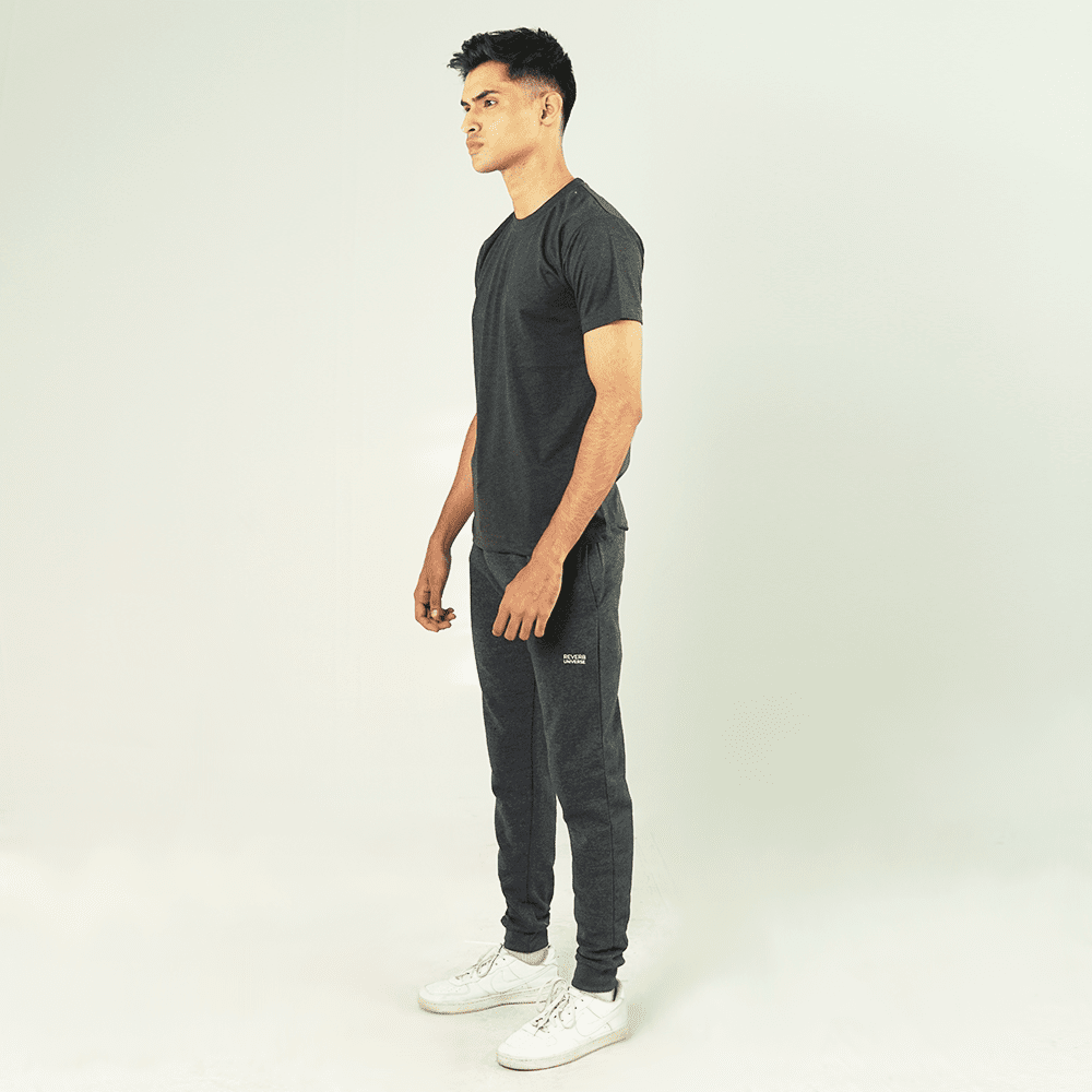Charcoal Tracksuit Half Sleeve Tee