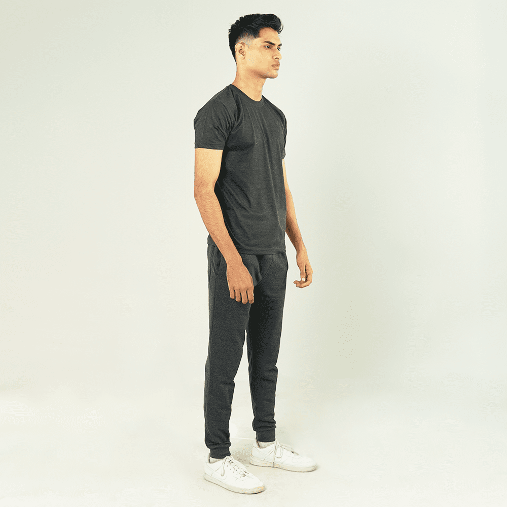 Charcoal Tracksuit Half Sleeve Tee