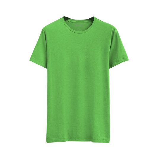 Women's Basic Parrot Green Short Sleeve Relaxed Tee