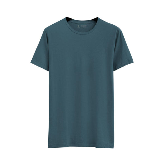 Women's Basic Petroleum Blue Short Sleeve Relaxed Tee