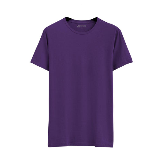 Women's Basic Purple Short Sleeve Relaxed Tee