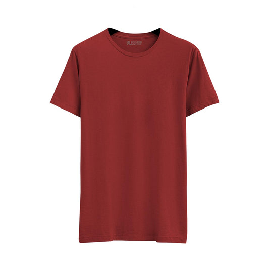 Women's Basic Maroon Short Sleeve Relaxed Tee