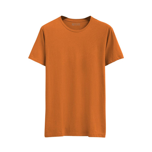 Women's Basic Orange Short Sleeve Relaxed Tee