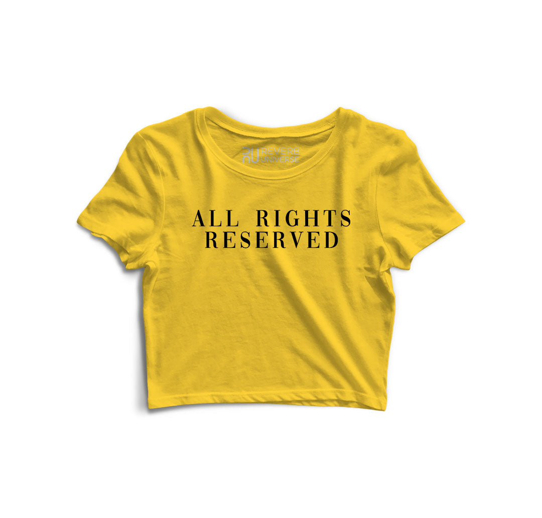 All Rights Reserved Woman Graphic Crop Top