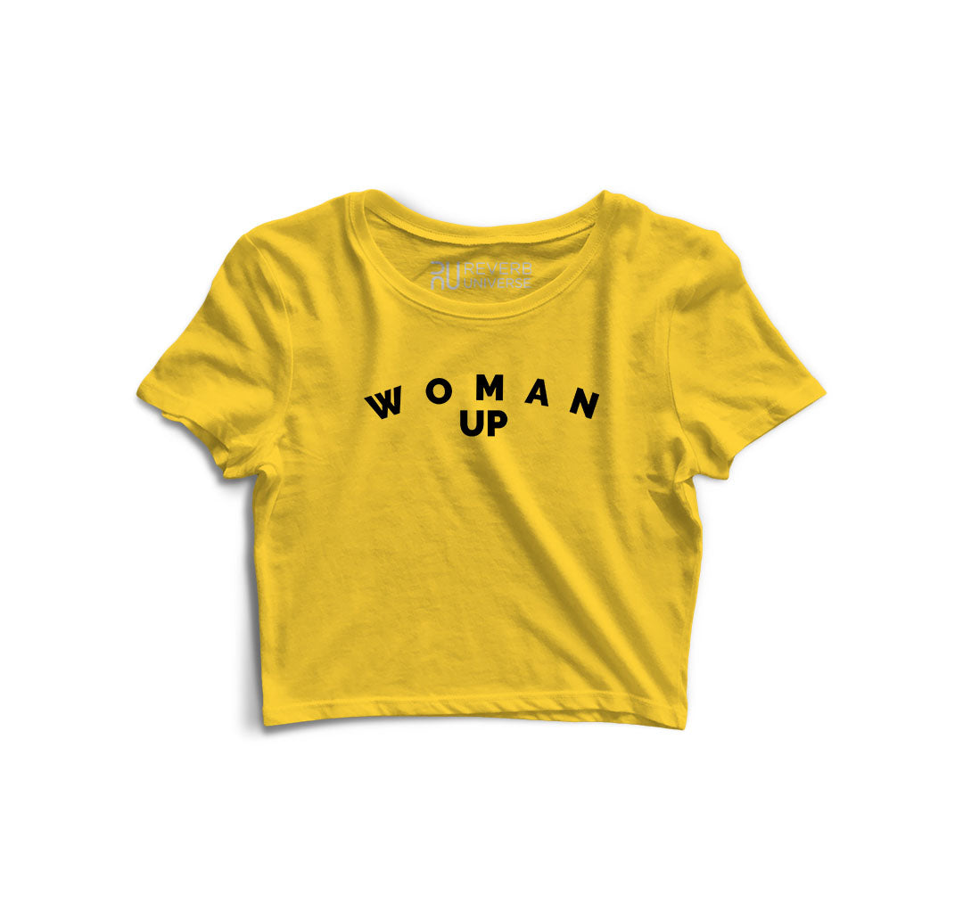 Woman Up Graphic Crop Top