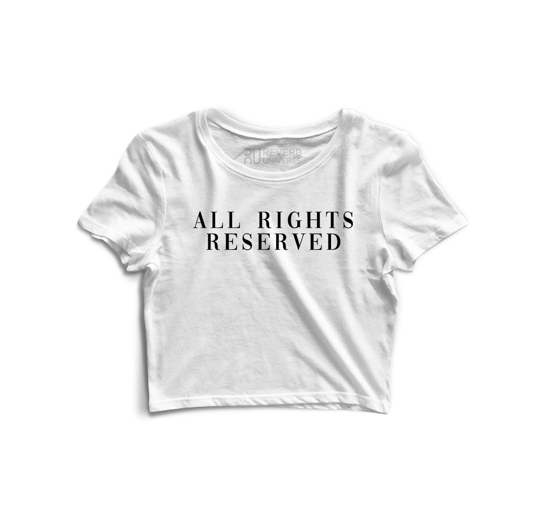 All Rights Reserved Woman Graphic Crop Top