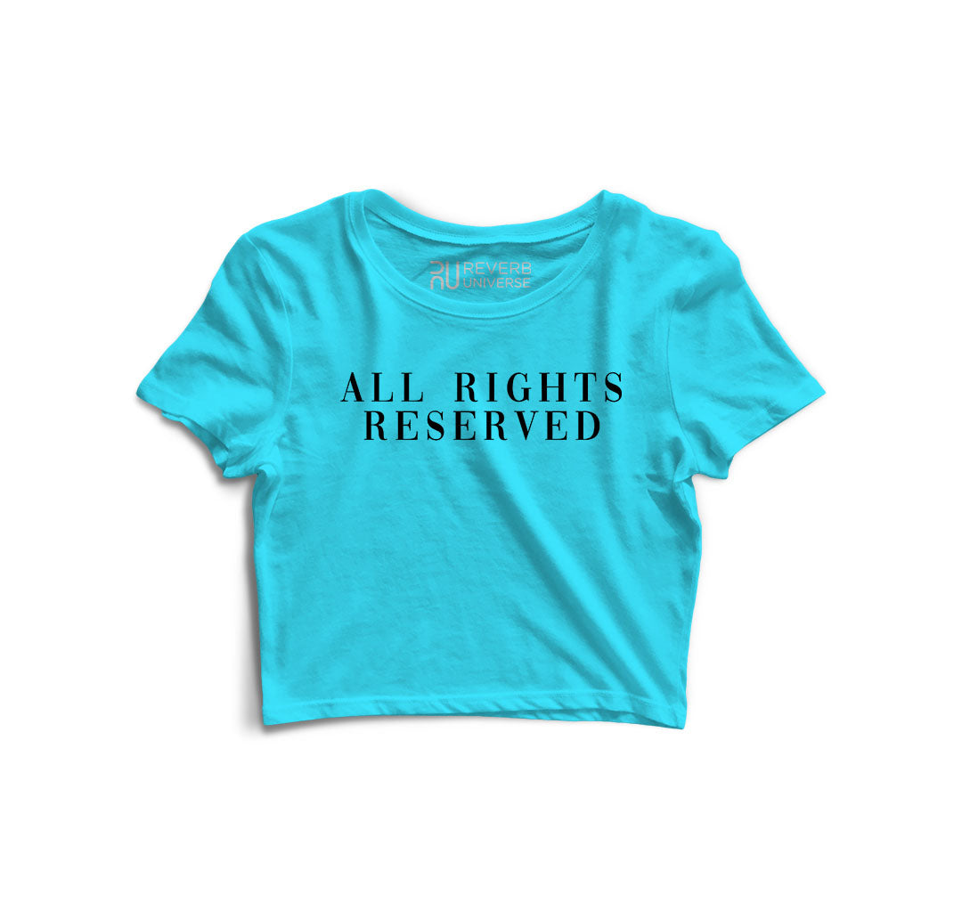 All Rights Reserved Woman Graphic Crop Top