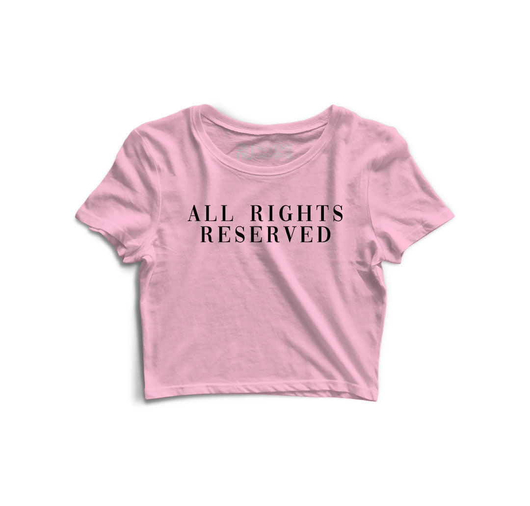 All Rights Reserved Woman Graphic Crop Top