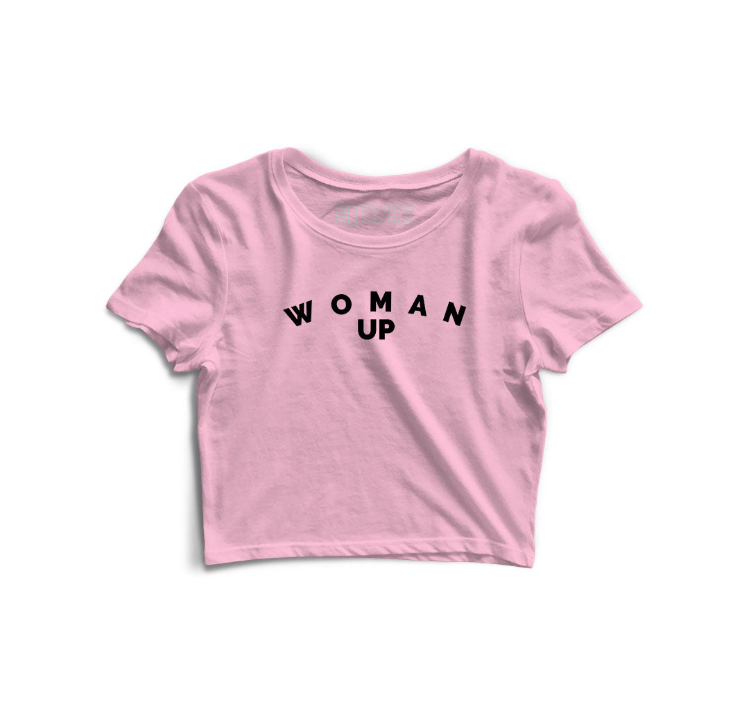 Woman Up Graphic Crop Top