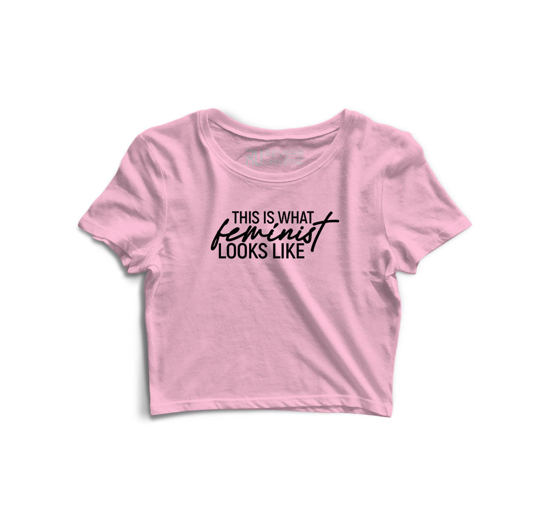 This is what Feminist looks like Graphic Crop Top