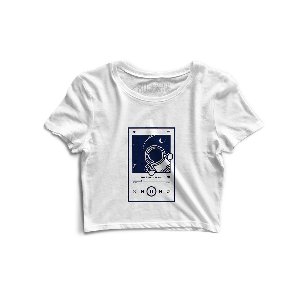 Need More Space Graphic Crop Top