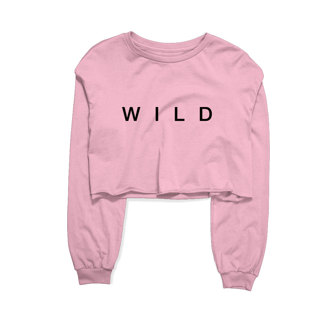 Wild Graphic Cropped Sweatshirt
