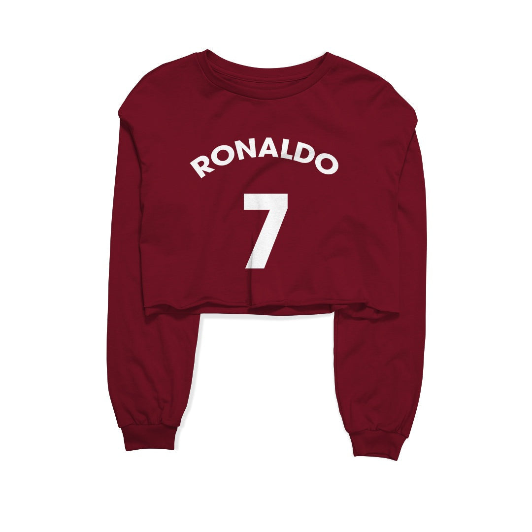 Ronaldo 7 Graphic Cropped Sweatshirt