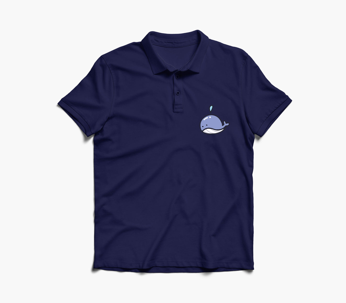 Blue Whale Graphic Polo Shirt