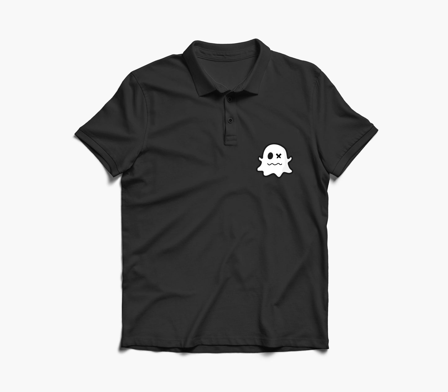 Ghost Emoji Graphic Polo Shirt