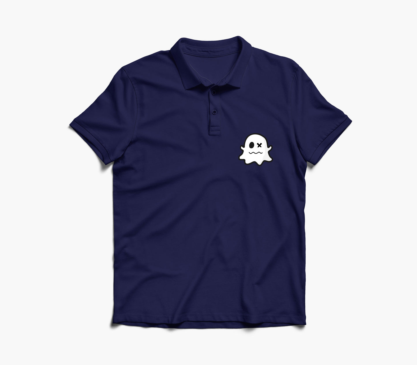 Ghost Emoji Graphic Polo Shirt